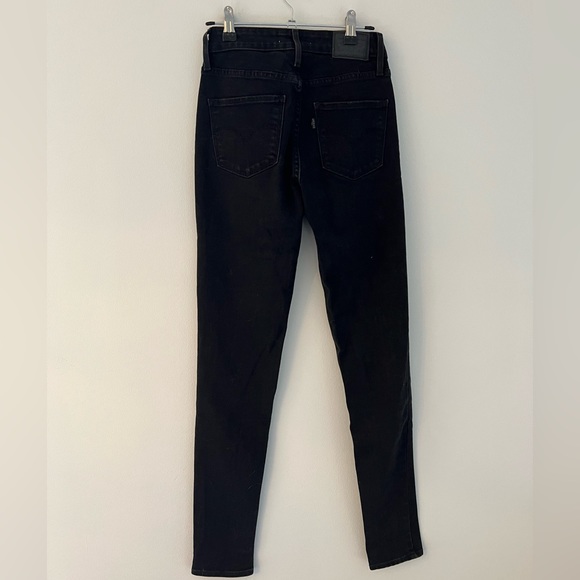 Levi’s 721 High Rise Skinny, Black Denim Jeans, Size 25 - Picture 2 of 4